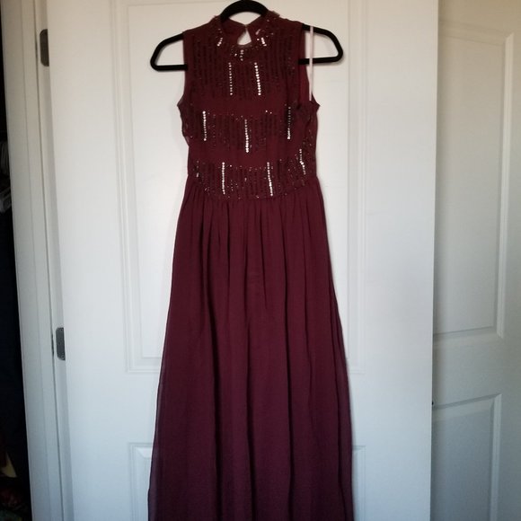 Floor Length High Neck Formal Dress - Picture 1 of 4